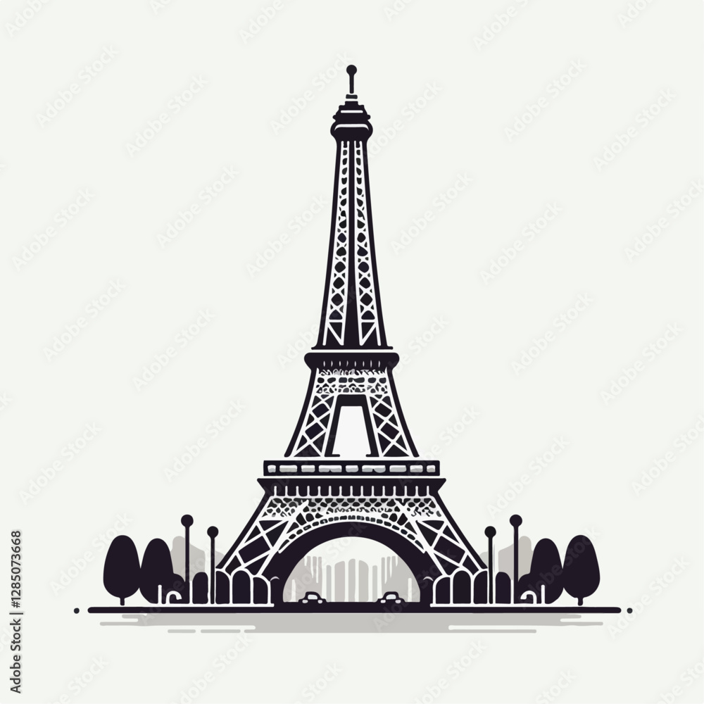 Obraz premium eiffel tower vector illustration