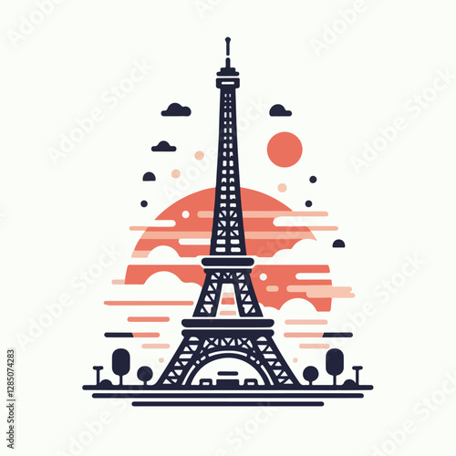 eiffel tower vector illustration
