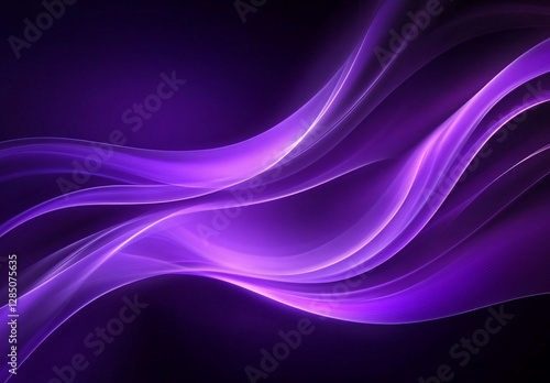 Wallpaper Mural Dark purple abstract background with soft flowing curved lines Torontodigital.ca