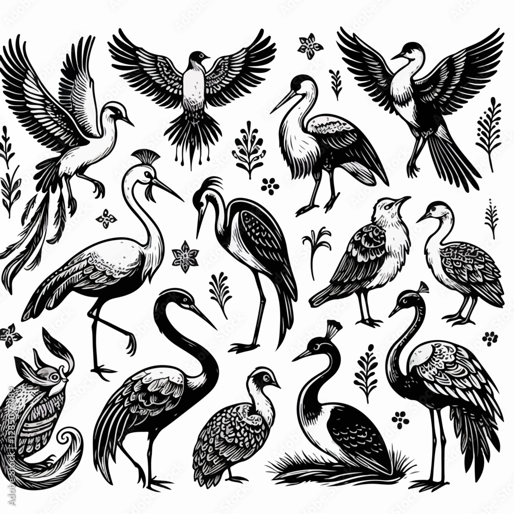 Naklejka premium bird vector illustration