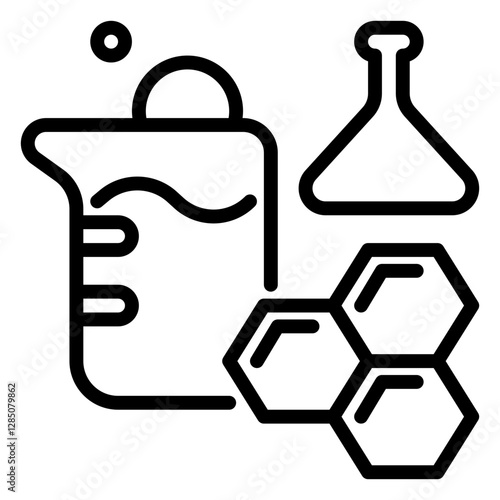 chemistry icon, line icon style