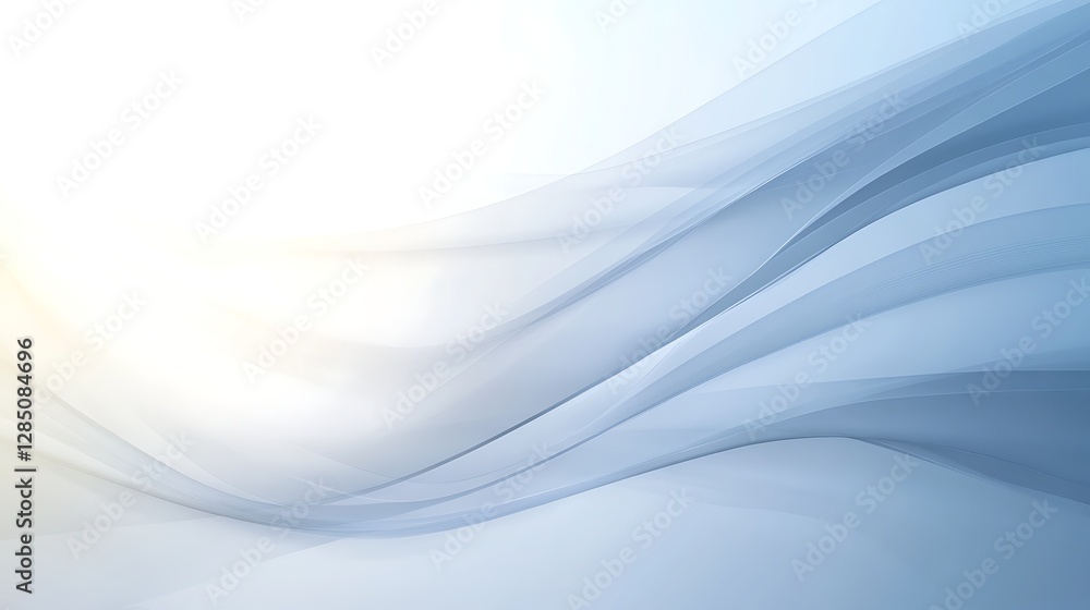 Soft blue waves create a serene, abstract background with gentle light effects. Soft blue waves create a serene, abstract background with gentle light effects.