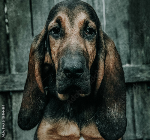 blood hound portrait