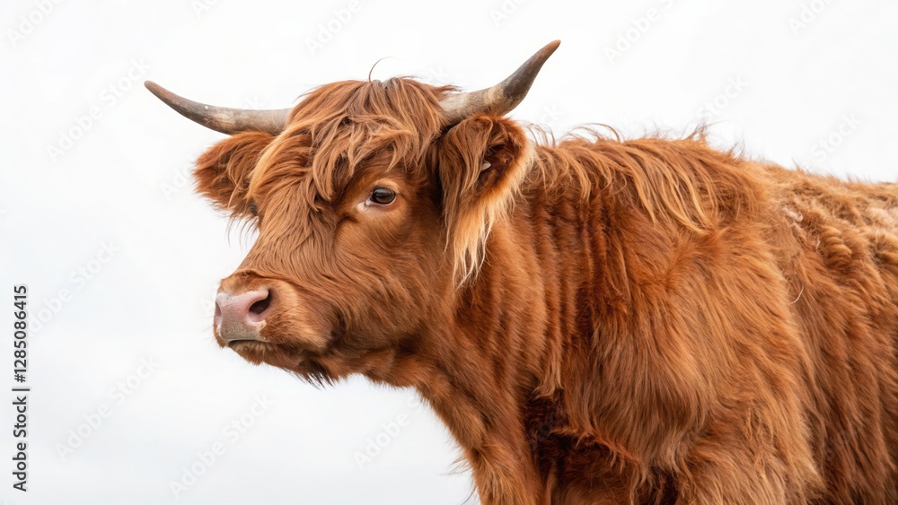 Highland Cow: Close-Up of Shaggy Coat and Horns Highland Cow: Close-Up of Shaggy Coat and Horns