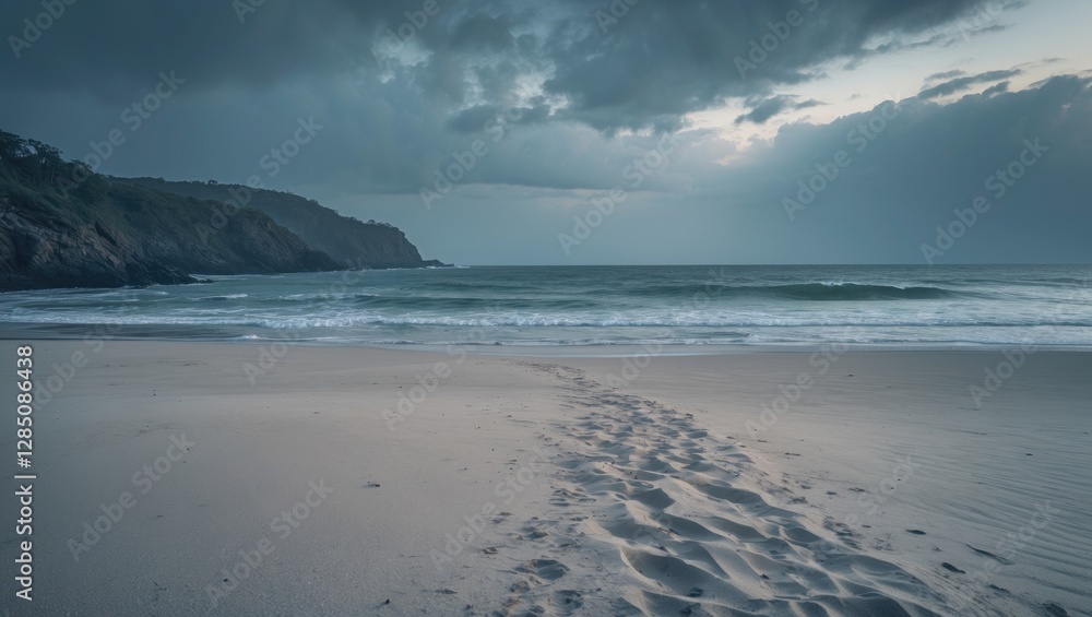 Obraz premium Vacant sandy coastal area for exploration