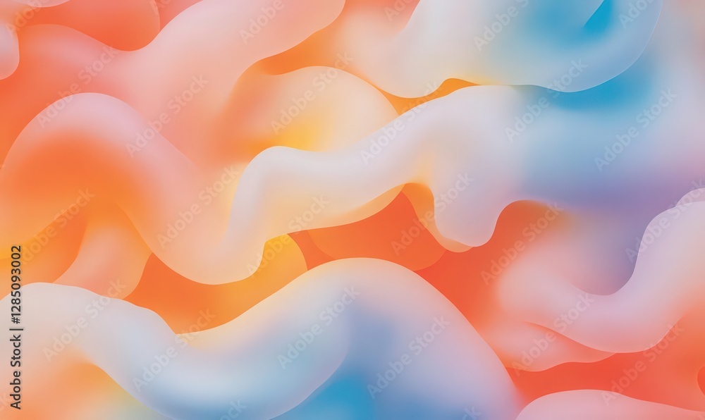 Fototapeta premium Abstract Pastel Wave Background: Smooth Texture and Gradient Colors