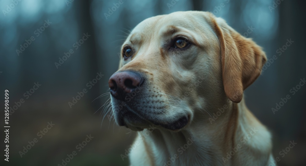 Close-up of the head of a Yellow Labrador Retriever Close-up of the head of a Yellow Labrador Retriever