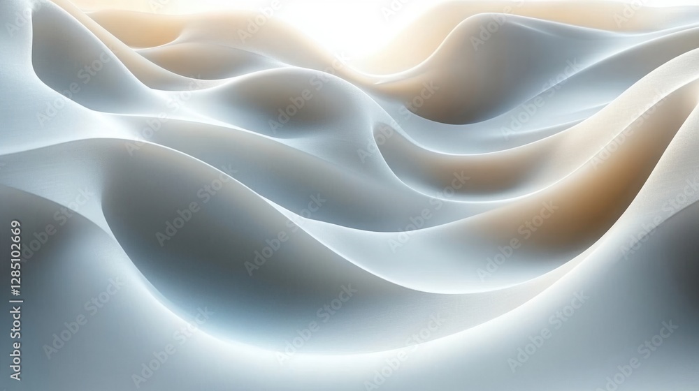Obraz premium Abstract Fluid Waves with Soft Light and Smooth Texture