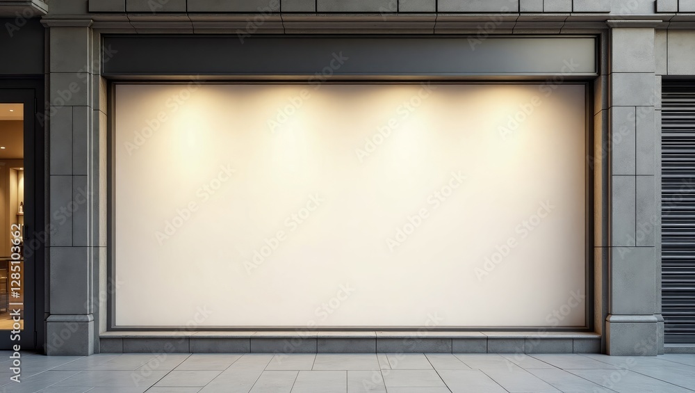 Empty horizontal storefront sign for logo design showcase, mockup Empty horizontal storefront sign for logo design showcase, mockup