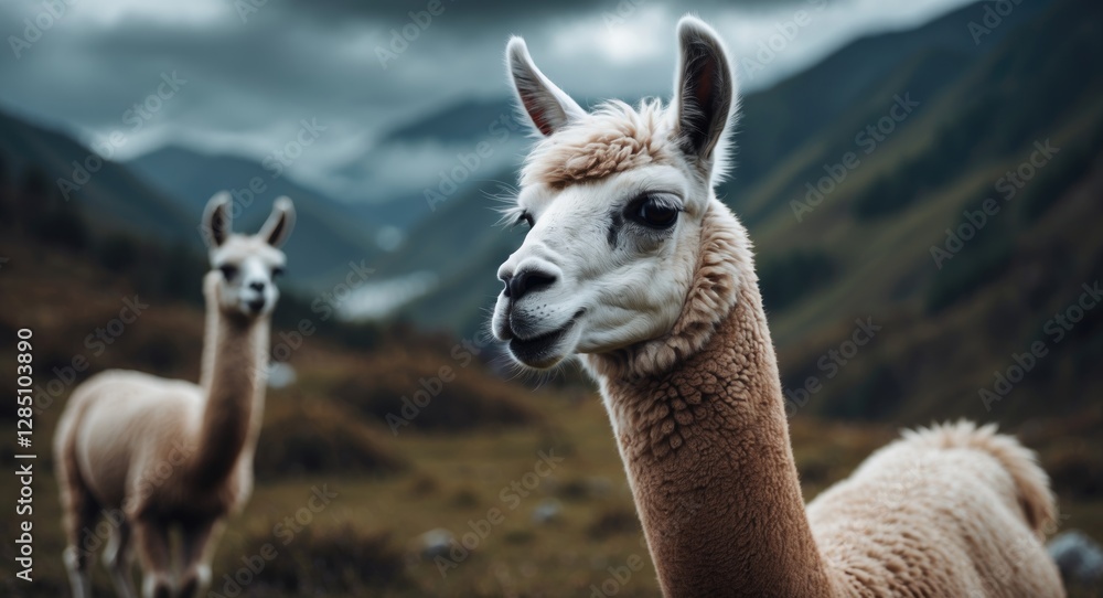 Obraz premium Llama close-up shot