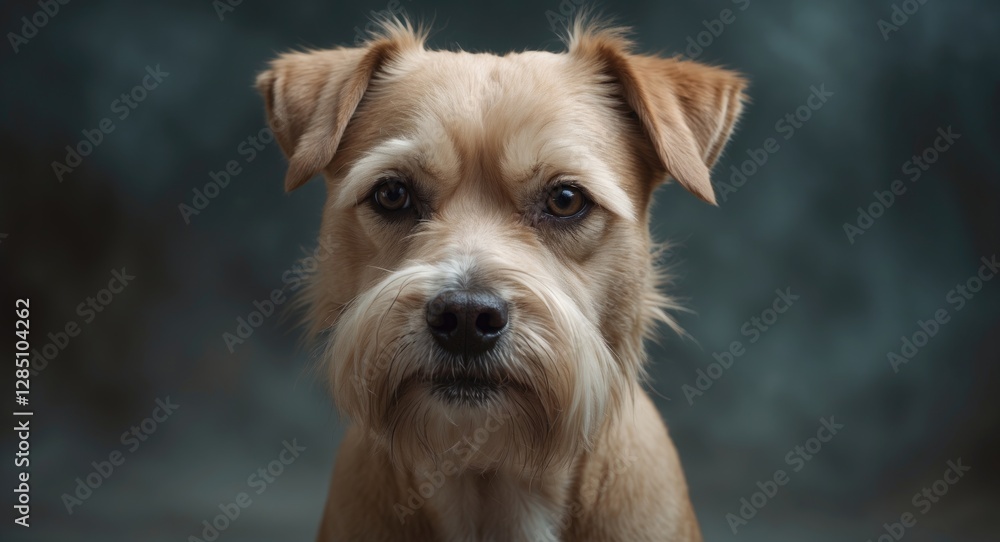 Beige Pedigree Dog of the Tibetan Terrier Breed. Beige Pedigree Dog of the Tibetan Terrier Breed.