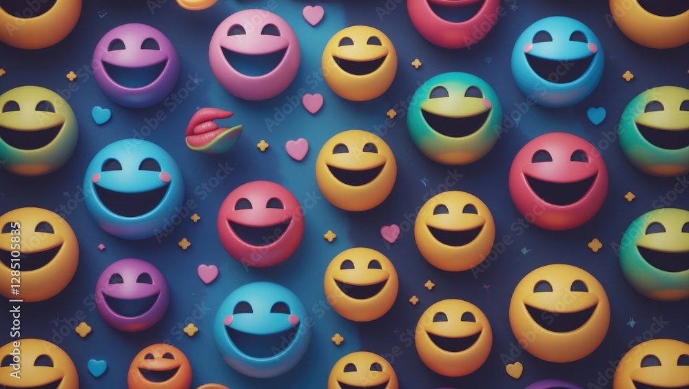 Seamless pattern idea showcasing cheerful and vibrant faces, reminiscent of 1960s and 1970s wallpaper, featuring cartoonish, playful expressions with a psychedelic touch. Seamless pattern idea showcasing cheerful and vibrant faces, reminiscent of 1960s and 1970s wallpaper, featuring cartoonish, playful expressions with a psychedelic touch.