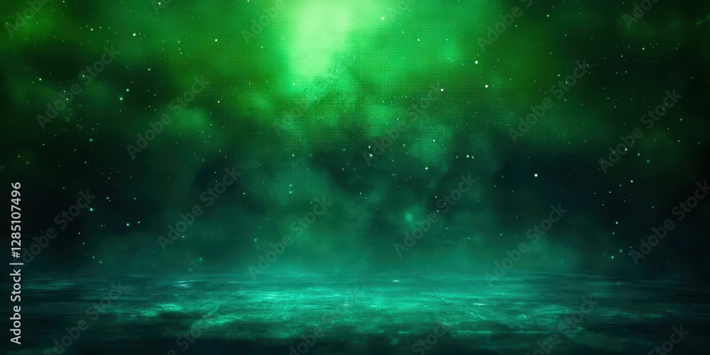 Green background with a lot of stars Green background with a lot of stars