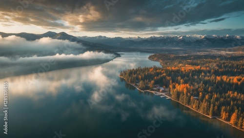 A birdâ€™s eye perspective of South Lake Tahoe, situated along the boundary of California and Nevada.