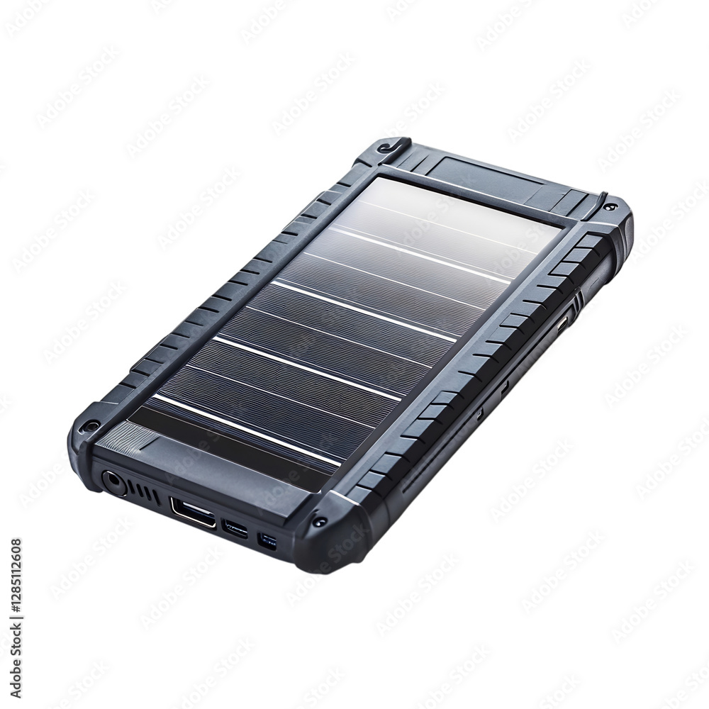 High Performance Portable Solar Charger with High Efficiency Isolated on Transparent Background High Performance Portable Solar Charger with High Efficiency Isolated on Transparent Background
