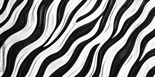 Zebra print is shown in black and white