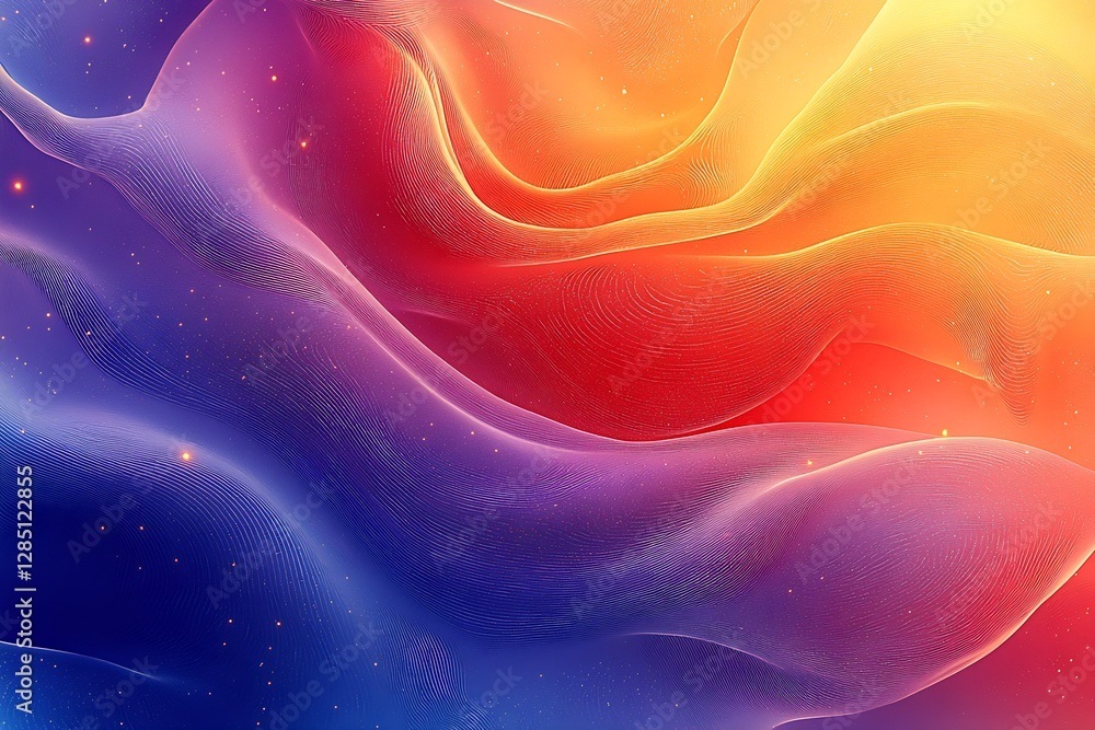 Fototapeta premium Stunning abstract wave design featuring rich colors and a dynamic fluid motion creating an immersive background : Generative AI
