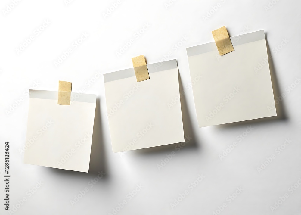 Minimalistic Blank Note Paper with Clip for Office and Home Minimalistic Blank Note Paper with Clip for Office and Home