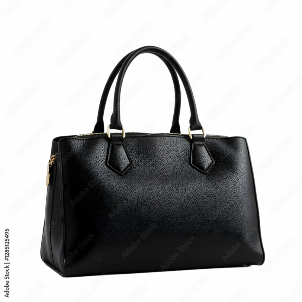 Beautiful shot of a black purse isolated on the white background Beautiful shot of a black purse isolated on the white background