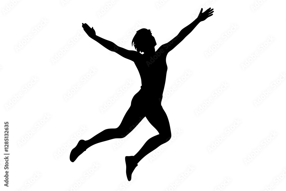silhouette of a young man jumping silhouette of a young man jumping