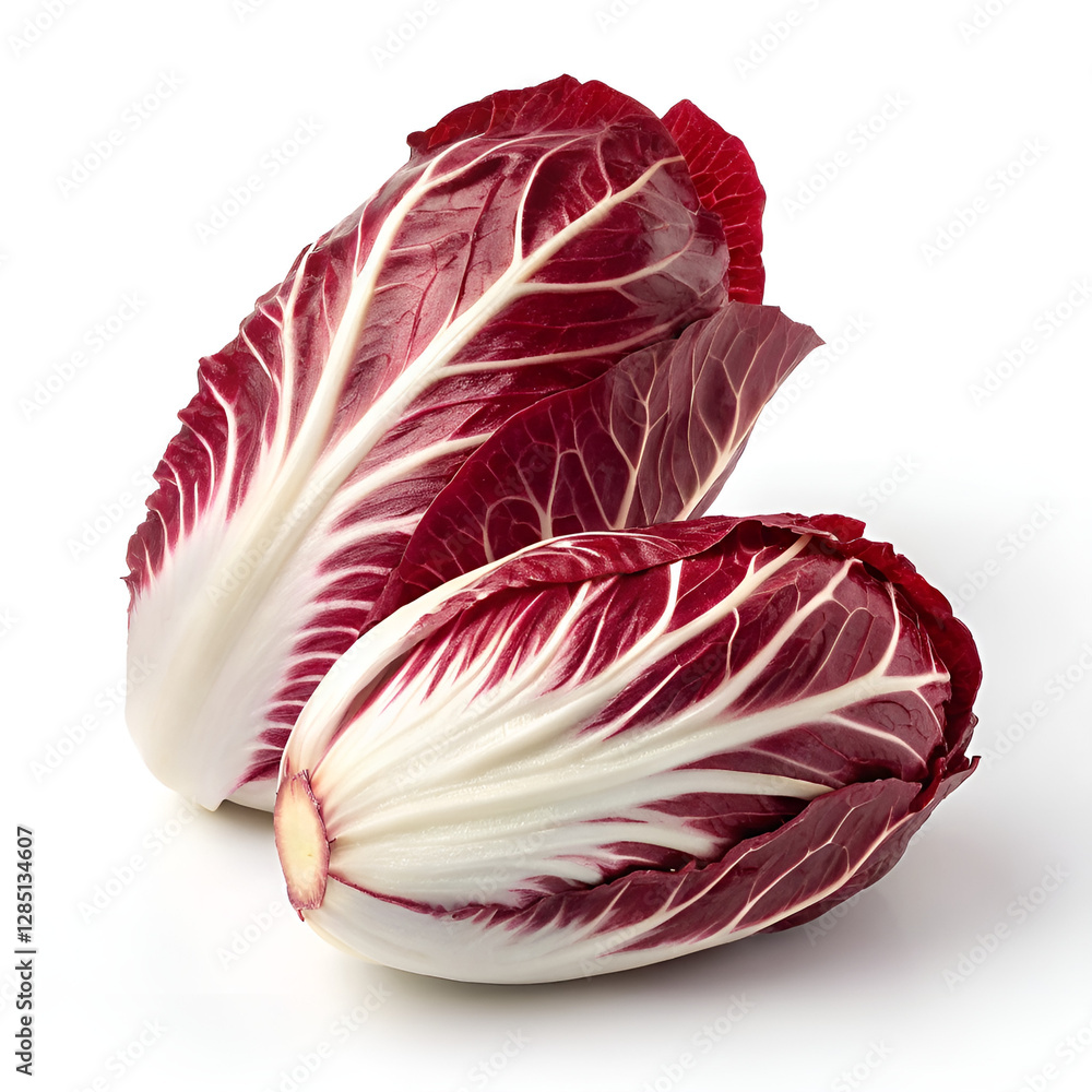 Obraz premium red cabbage on white background
