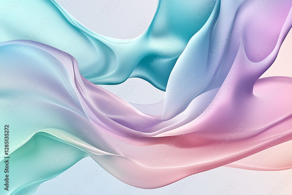 Elegant Flowing Multicolored Textures Creating Soft Abstract Patterns in Pastels : Generative AI Elegant Flowing Multicolored Textures Creating Soft Abstract Patterns in Pastels : Generative AI