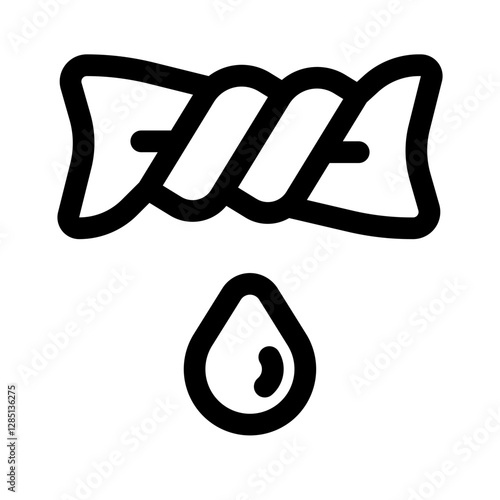 Wring Out Clothes Line Icon. Single icon, line vector icon