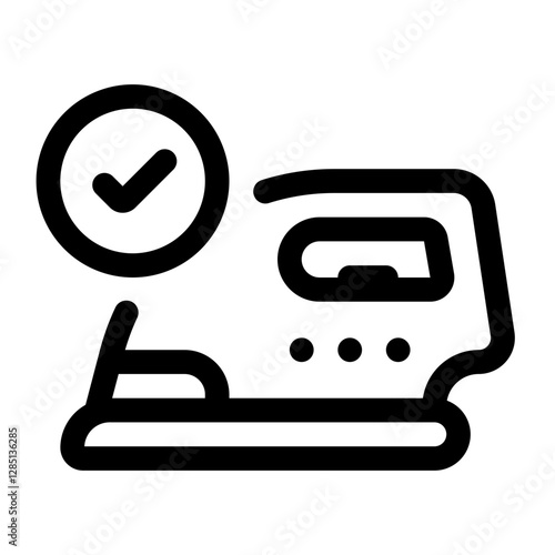 Can Be Ironed Line Icon. Single icon, line vector icon