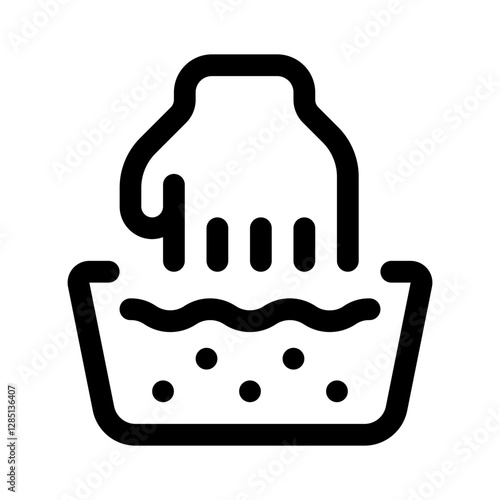 Handwash Line Icon. Single icon, line vector icon