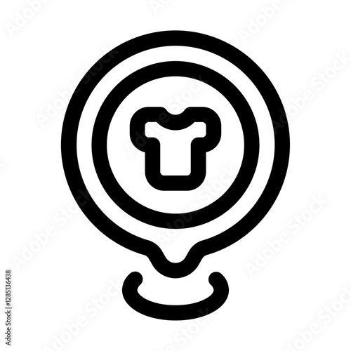 Laundry Location Line Icon. Single icon, line vector icon