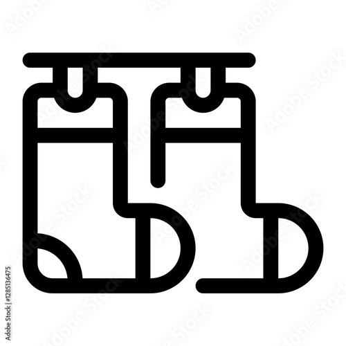 Socks Line Icon. Single icon, line vector icon