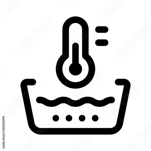 Temperature Line Icon. Single icon, line vector icon