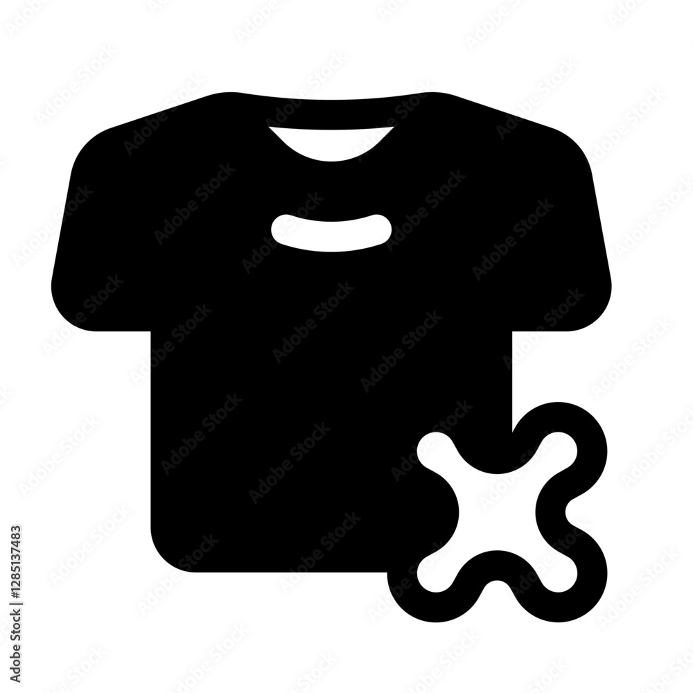 Dirty Clothes Glyph Icon. Single icon, glyph vector icon Dirty Clothes Glyph Icon. Single icon, glyph vector icon