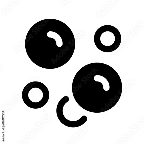 Bubble Glyph Icon. Single icon, glyph vector icon