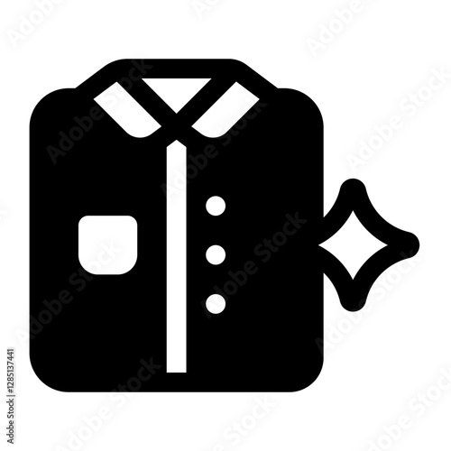 Clean Clothes Glyph Icon. Single icon, glyph vector icon
