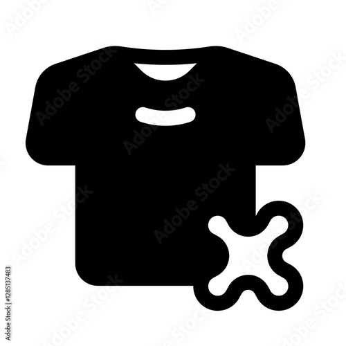 Dirty Clothes Glyph Icon. Single icon, glyph vector icon