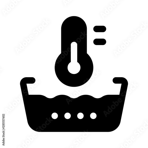 Temperature Glyph Icon. Single icon, glyph vector icon