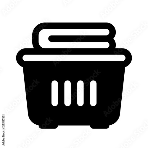 Pile Of Clothes Glyph Icon. Single icon, glyph vector icon