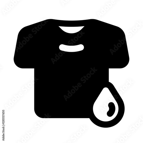 Washing Clothes Glyph Icon. Single icon, glyph vector icon