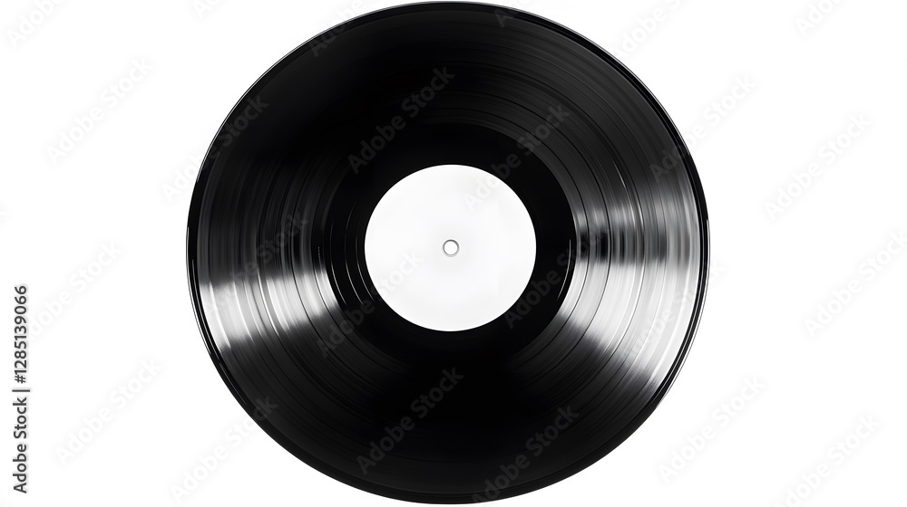 Obraz premium A classic vinyl record, isolated on white