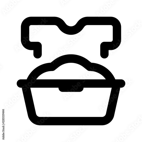 Manual Wash Simple Line Icon. Single icon, line vector icon