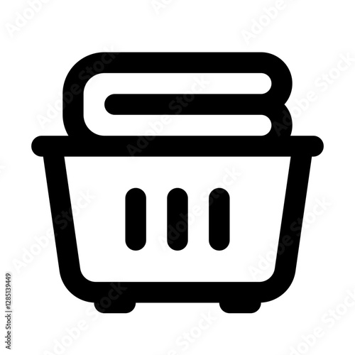 Pile Of Clothes Simple Line Icon. Single icon, line vector icon