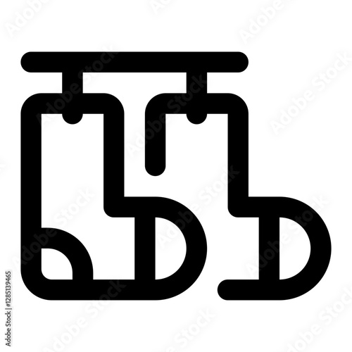 Socks Simple Line Icon. Single icon, line vector icon