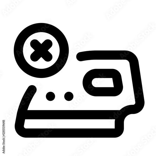 Do Not Iron Simple Line Icon. Single icon, line vector icon