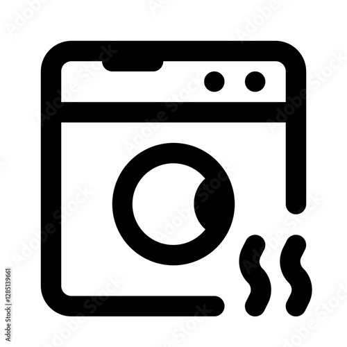 Dryer Machine Simple Line Icon. Single icon, line vector icon