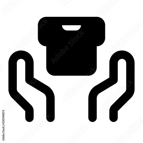 Clothes Care Simple Glyph Icon. Single icon, glyph vector icon