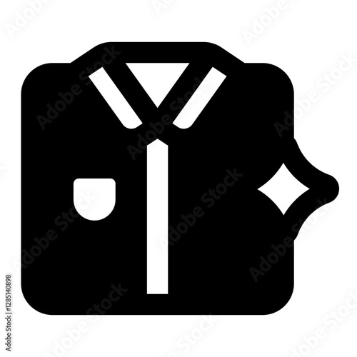Clean Clothes Simple Glyph Icon. Single icon, glyph vector icon