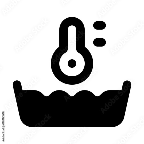 Temperature Simple Glyph Icon. Single icon, glyph vector icon