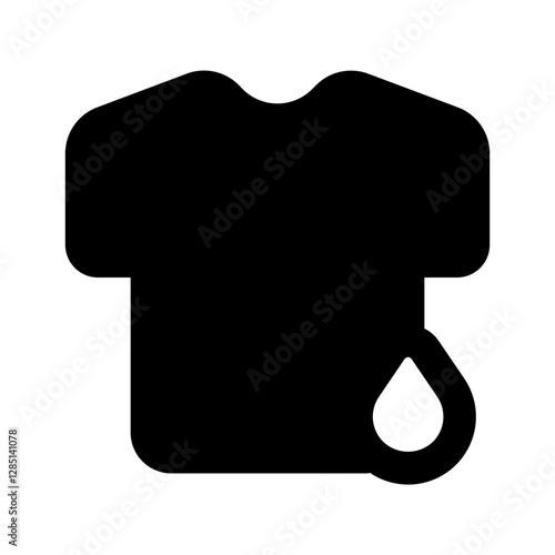 Washing Clothes Simple Glyph Icon. Single icon, glyph vector icon