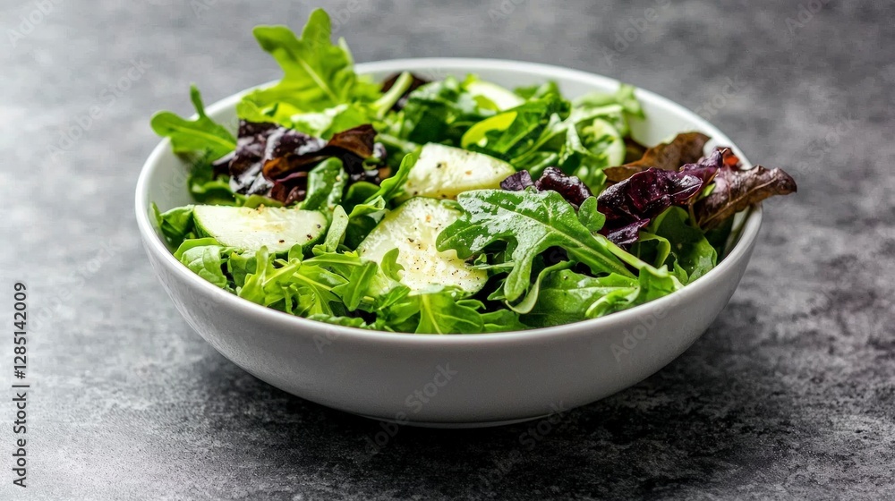 Fresh Green Salad with Cucumber Mixed Greens Vinaigrette Fresh Green Salad with Cucumber Mixed Greens Vinaigrette